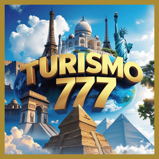 Imagem promocional da TURISMO777 mostrando a plataforma e suas vantagens